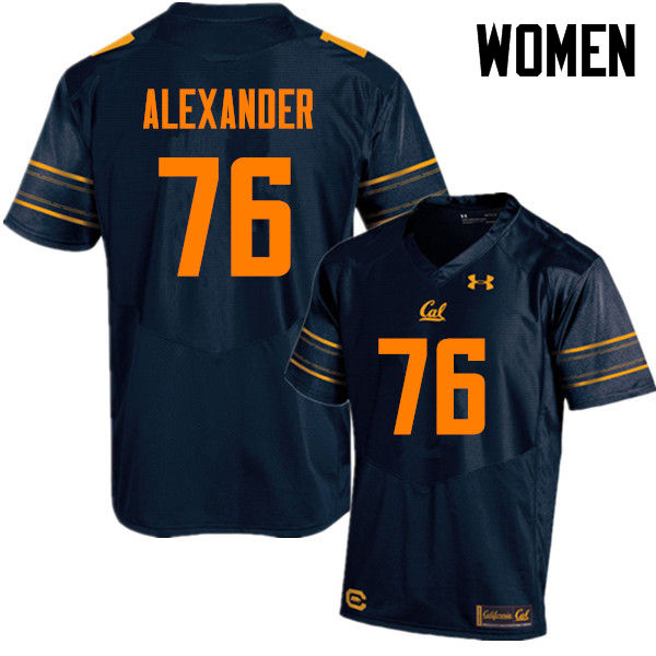 Women #76 Lorenzo Alexander Cal Bears (California Golden Bears College) Football Jerseys Sale-Navy